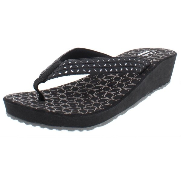 clarks womens wedge flip flops