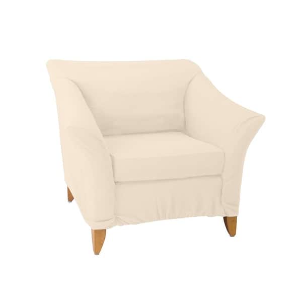 slide 2 of 19, Home Details Pixel Stretch Chair Slipcover - 245X60X70CM Ivory