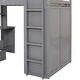 preview thumbnail 9 of 25, Modern Twin Size Loft Bed With Drawers,Desk and Wardrobe,Sturdy Construction