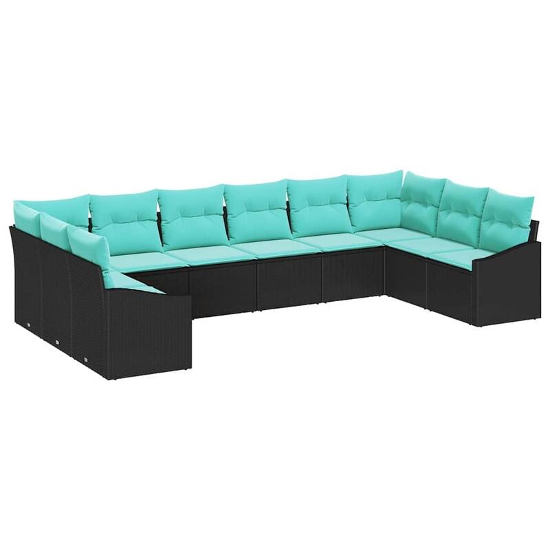 vidaXL 11 Piece Garden Sofa Set with Cushions - 135.4×70.3×27.2