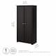 Cabot Espresso Oak Tall Storage Cabinet with Doors