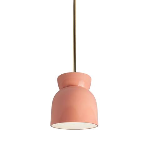 Justice Design Group Large Hourglass Pendant - Rigid Stem