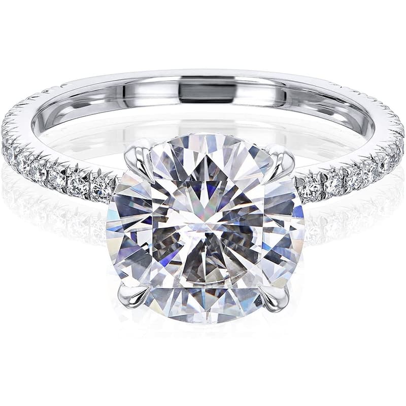 Annello by Kobelli 14k Gold Forever One Moissanite Wrap Basket Engagement Ring(DEF/VS, DEF/VS) - White - 7.5