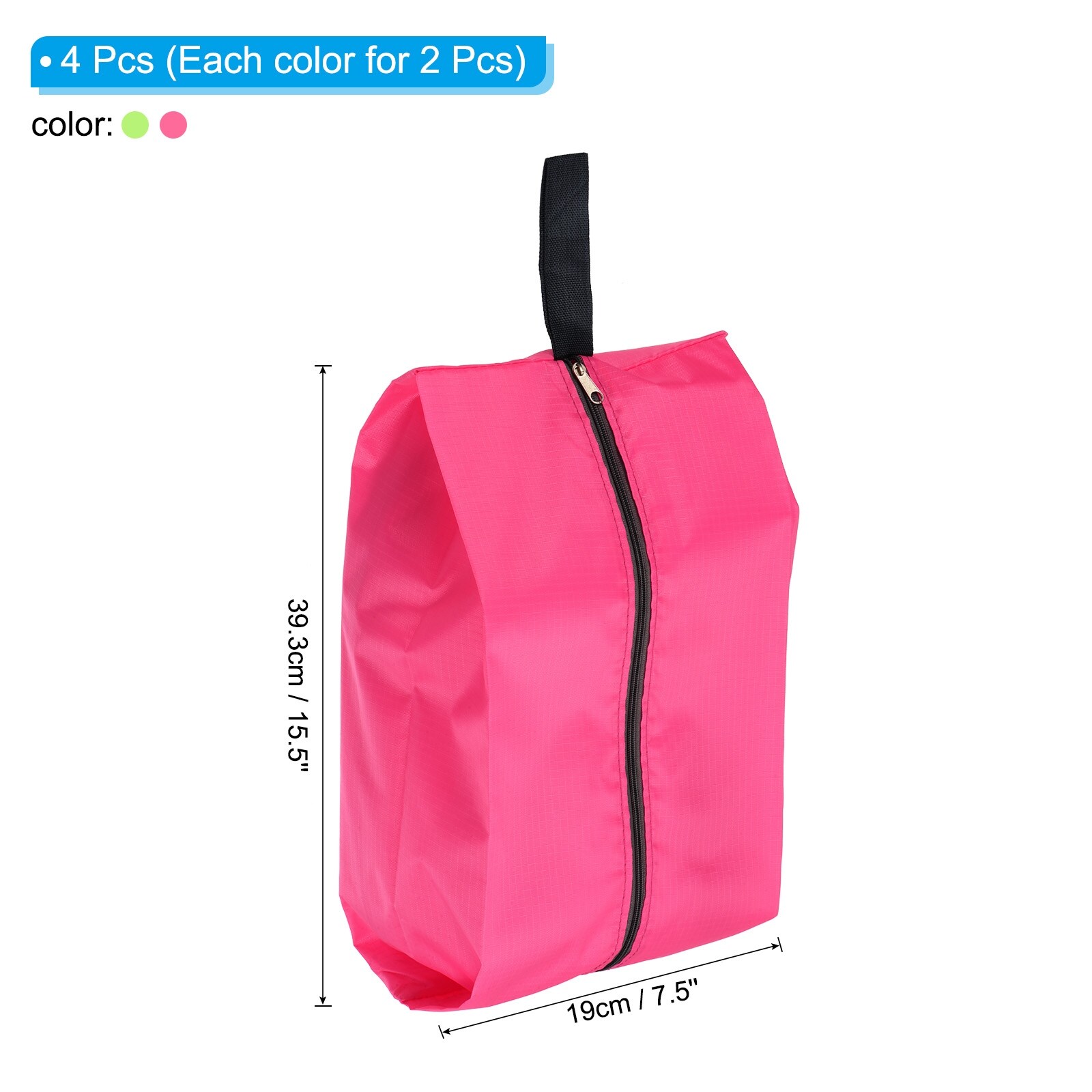 2PCS Shoe Bags for Travel, Non-Woven Drawstring Shoe Storage Bag