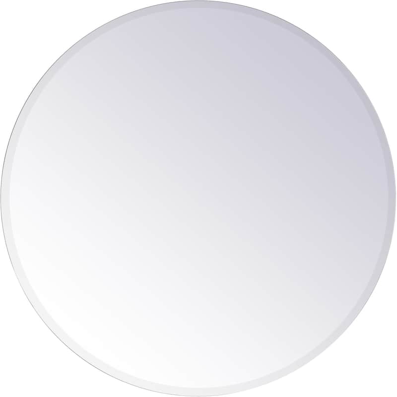 Elegant Lighting Gracin 36" Diameter Circular Flat Frameless Bathroom - Clear