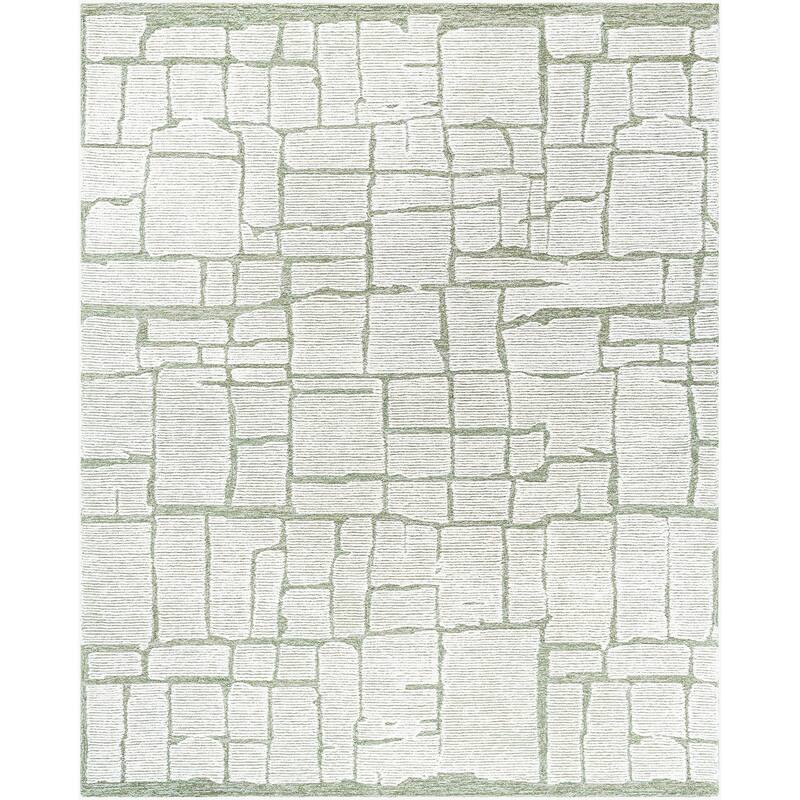 Livabliss Bianca Modern Area Rug - 2' x 3' - Sage/White