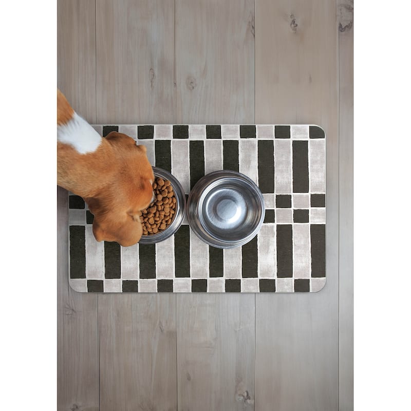 FloorPops Checker Black Stone Quick Drying Mat