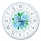 preview thumbnail 2 of 9, Designart 'Blue Hand drawn Roses Shabby Chic Vintage' Oversized Contemporary Wall CLock
