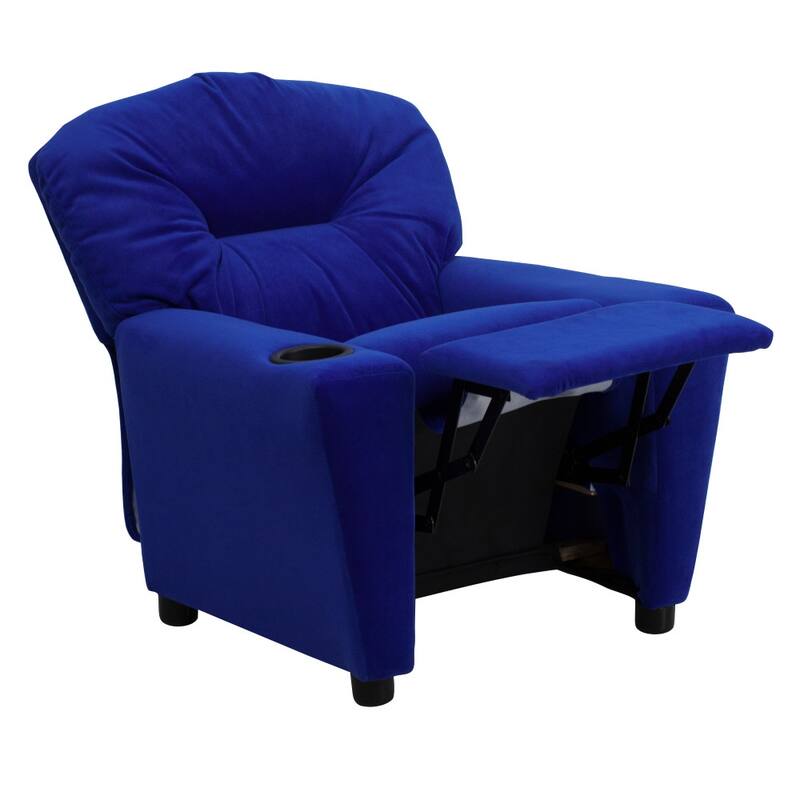 Contemporary Kids Recliner with Cup Holder