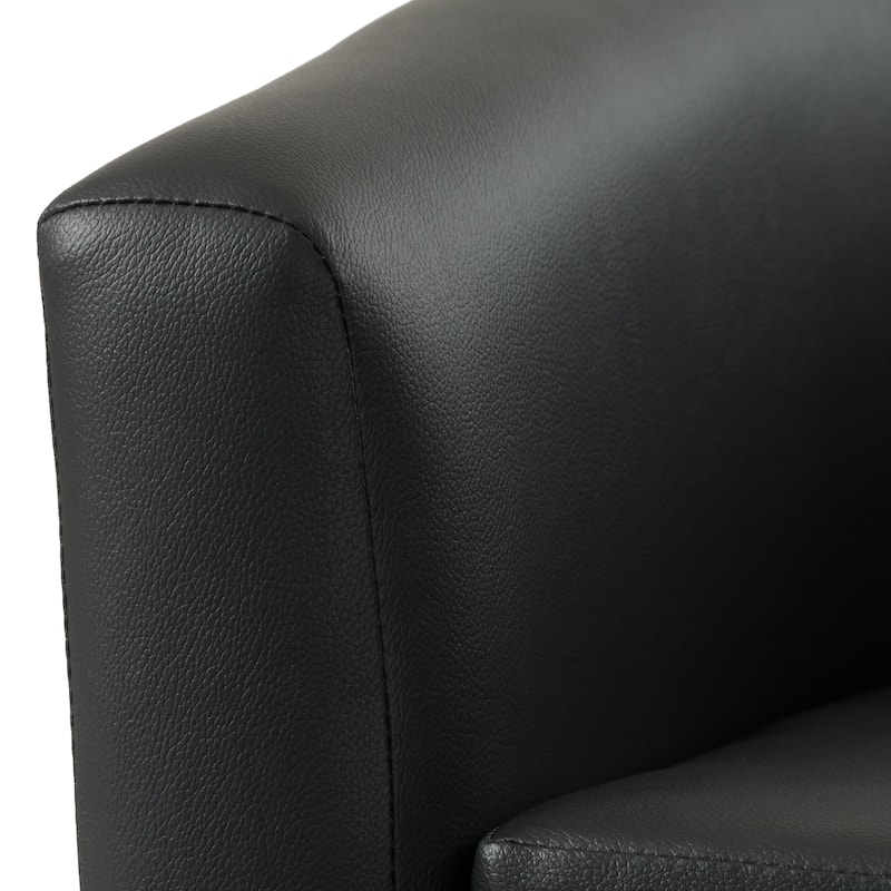 Harper Faux Leather Barrel Chair