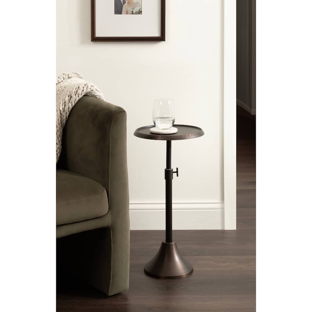 Kate and Laurel Sanzo Adjustable Metal Drink Table