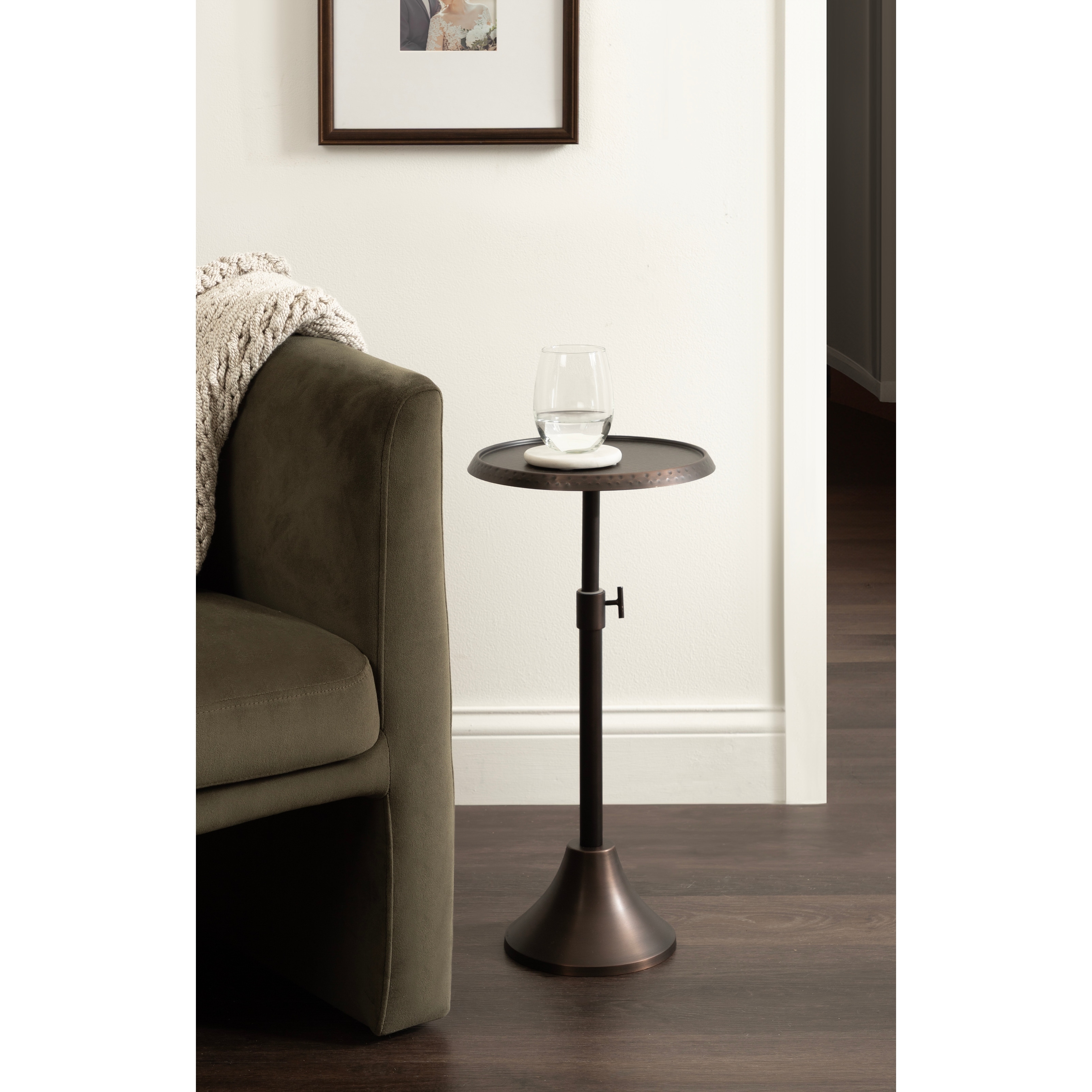 Kate and Laurel Sanzo Adjustable Metal Drink Table