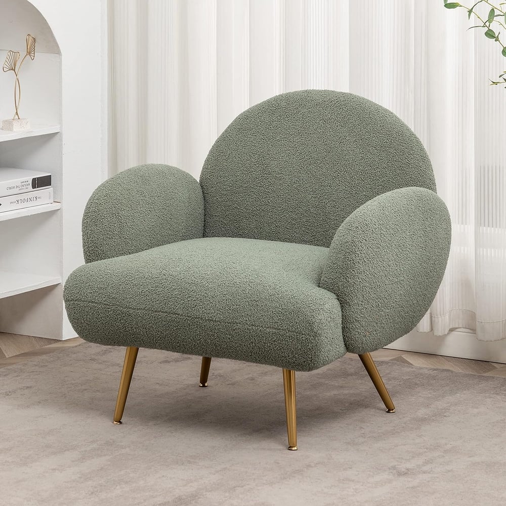 XINMICS Modern Accent Chair Upholstered Armchair for Living Room, Bedroom