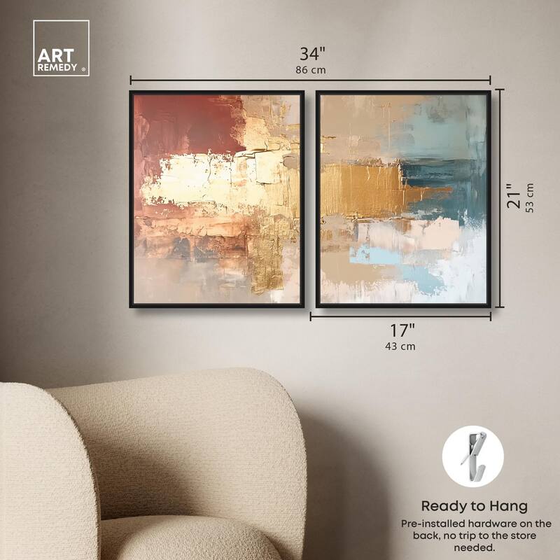 Earthy Glow V Canvas Set of 2 by Art Remedy