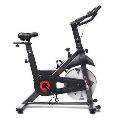 Sunny Health & Fitness Essential Connected Magnetic Cycle Bike - SF-B122055 - Grey - 38.2L x 7.5W x 30.3H