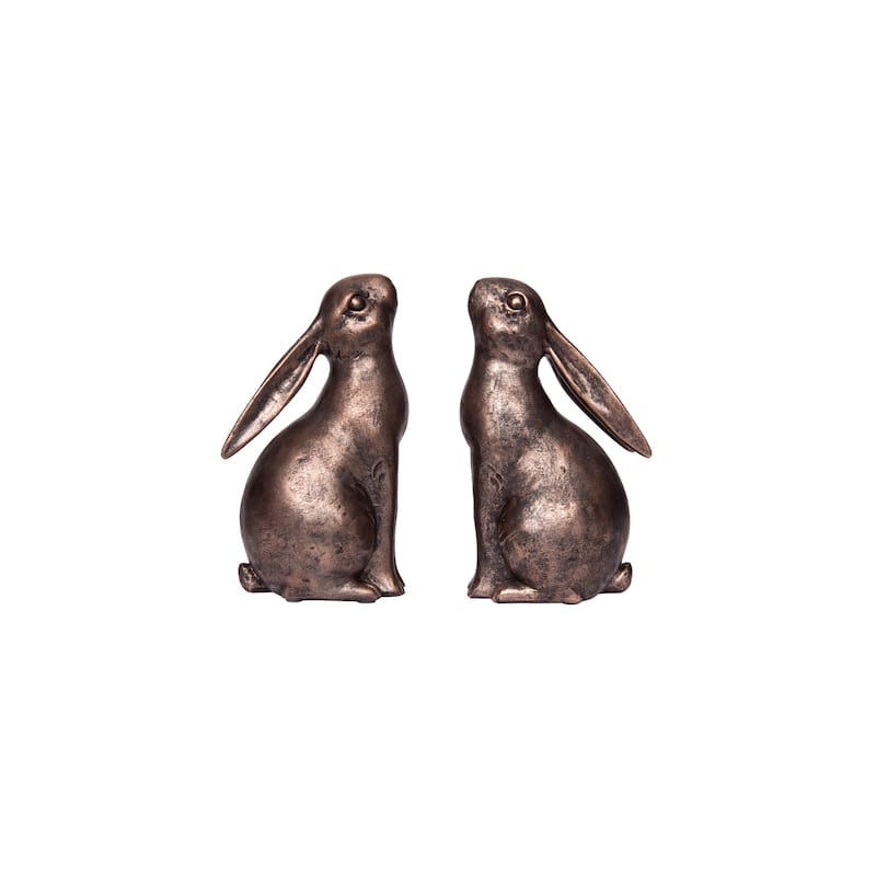 Charming Resin Rabbit Bookends - 7.5"L x 3.3"W x 6.5"H