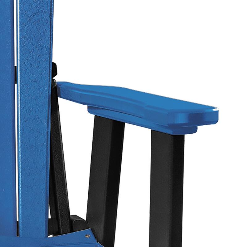 OS Home and Office Model Double Balcony Height Glider with Center Table in Blue and Black - N/A