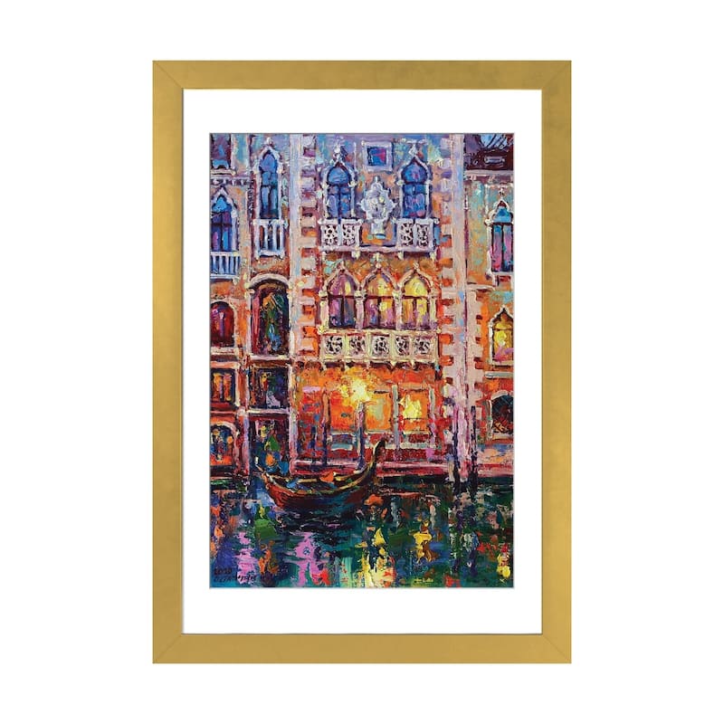 iCanvas "Venice" by Andrej Ostapchuk - Gold - 24x16x1