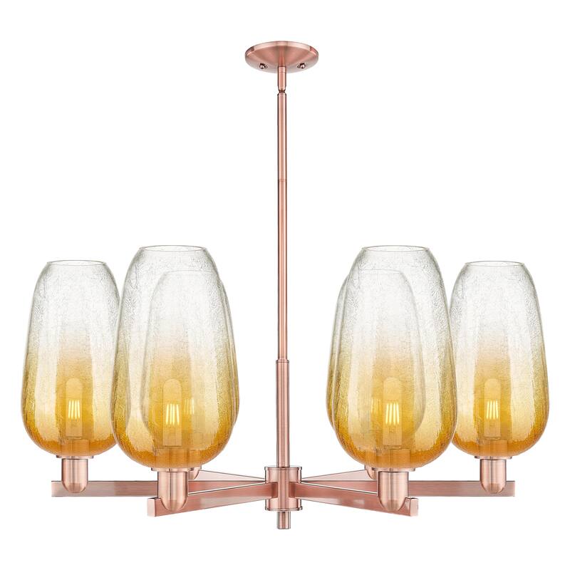 Innovations Lighting Downtown Urban - Brookhaven Flute - 6 Light 24" Stem Hung Chandelier