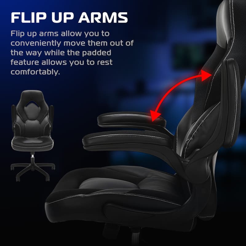 RESPAWN 3085 Ergonomic Gaming Chair, High Back PC Computer Desk Office Chair, Flip-up Arms