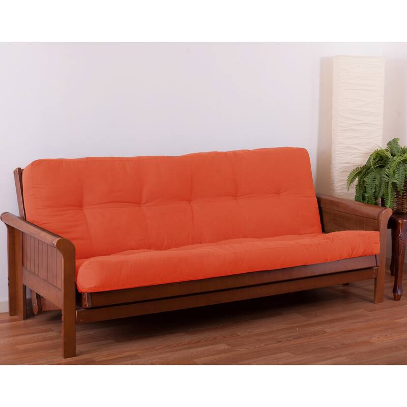 6-inch Thick Twill Futon Mattress (Twin, Full, or Queen) - Tangerine Dream - Full