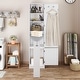 preview thumbnail 2 of 8, Moasis In Wall Ironing Board Cabinet with Foldable Board and Adjustable Shelves