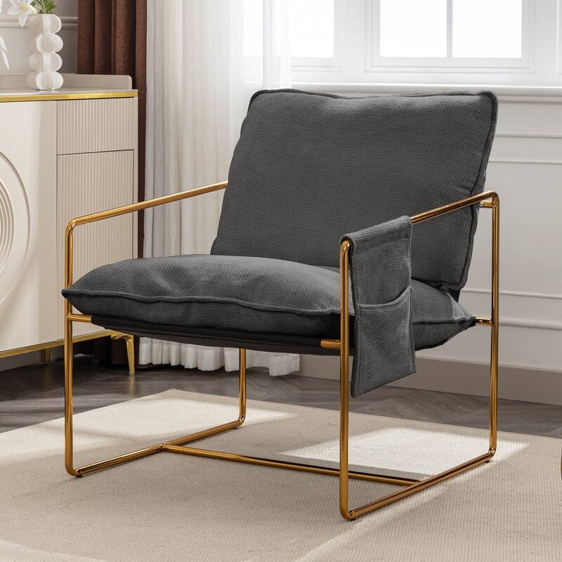 Mixoy Set of 2 Modern Metal Frame Sling Accent Chair