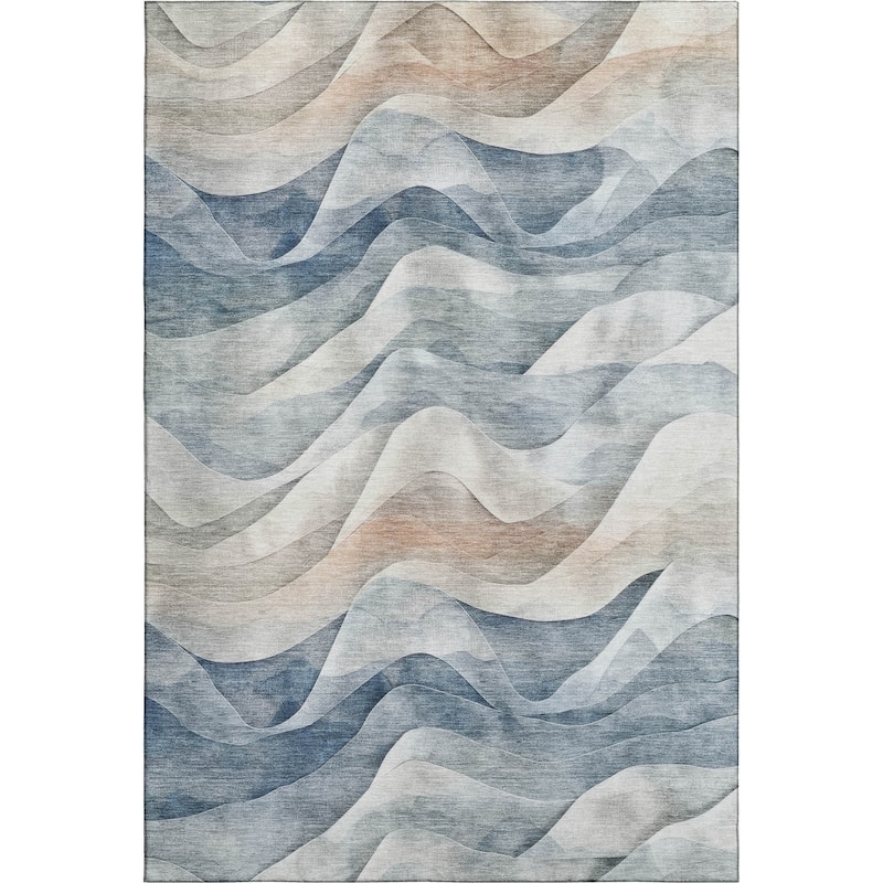 Premium Washable Super Soft Modern Waves Mayfield Rug