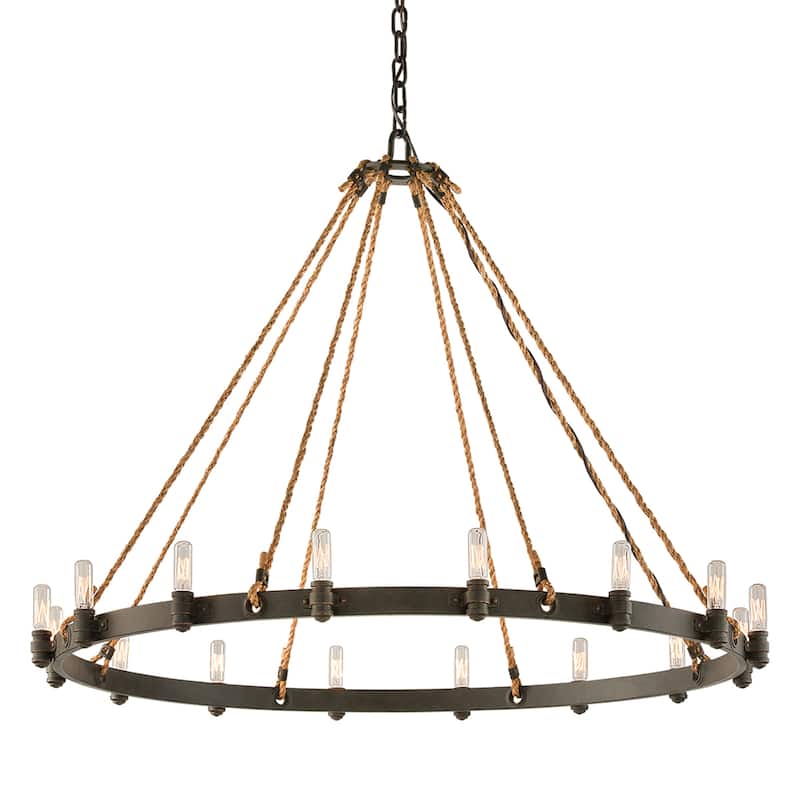 Troy Lighting Pike Place 16-light Shipyard Bronze Pendant