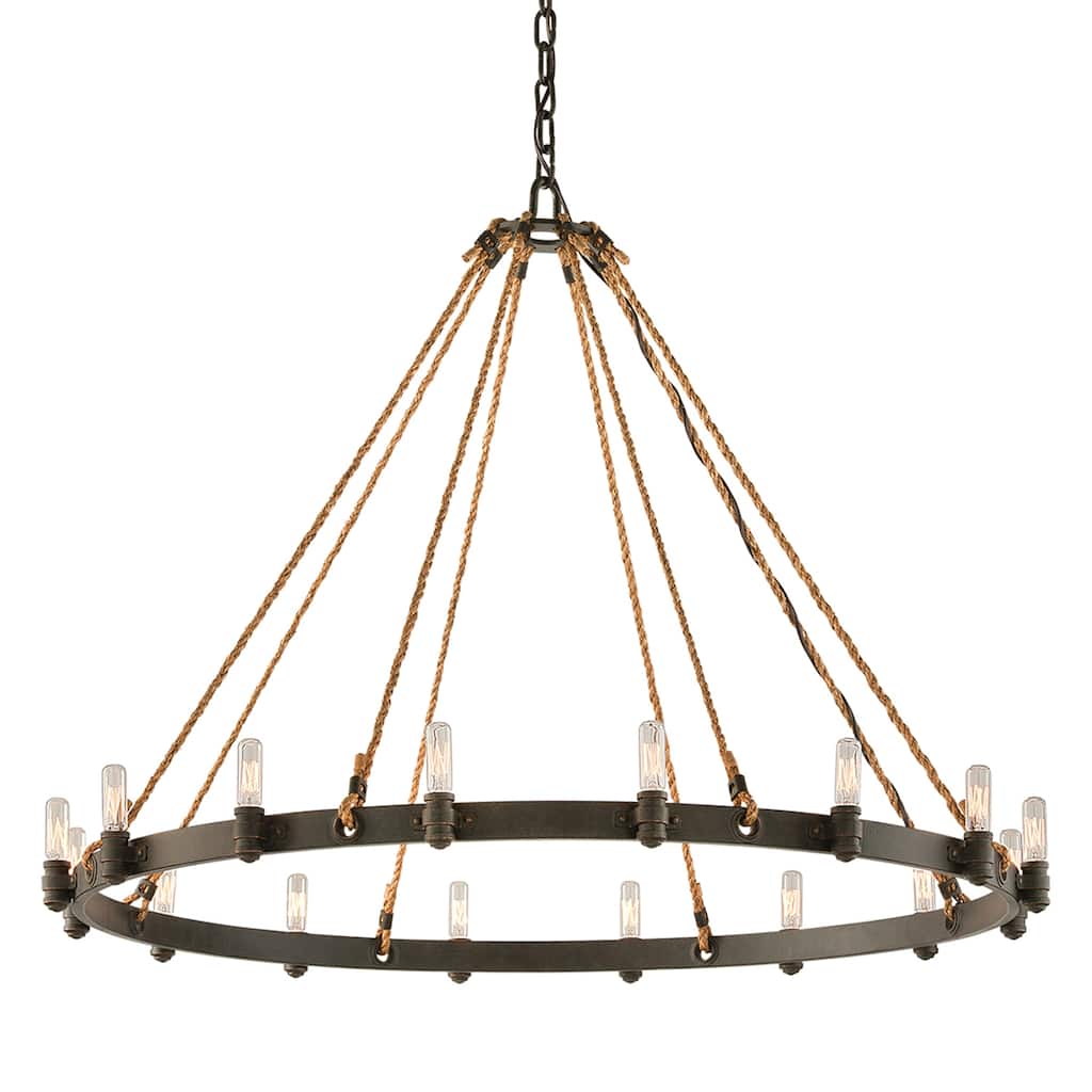 Troy Lighting Pike Place 16-light Shipyard Bronze Pendant