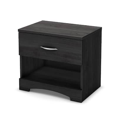 Modern Nightstand 1 Drawer Bedside Table Minimalist Accent Furniture
