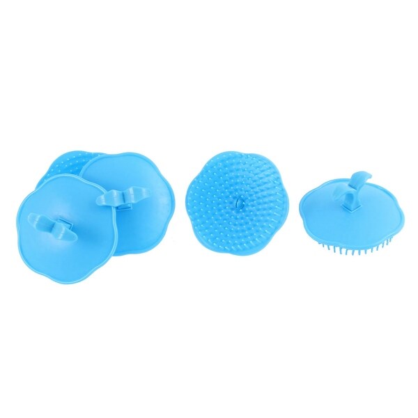 Plastic Shampoo Scalp Massage Brush Sky Blue 5Pcs