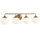 preview thumbnail 8 of 6, Minka Lavery 2574 Cornwell 4 Light 32" Wide Vanity Light with Etched
