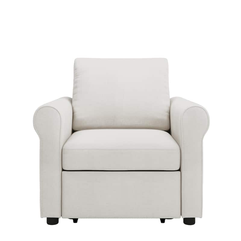 Livingroom Accent Chair 3-in-1 Convertible Sleeper Sofa Chairs Bed Arm Chairs Pull-out Sofa Lounge Chairs Adjust Backrest Chaise