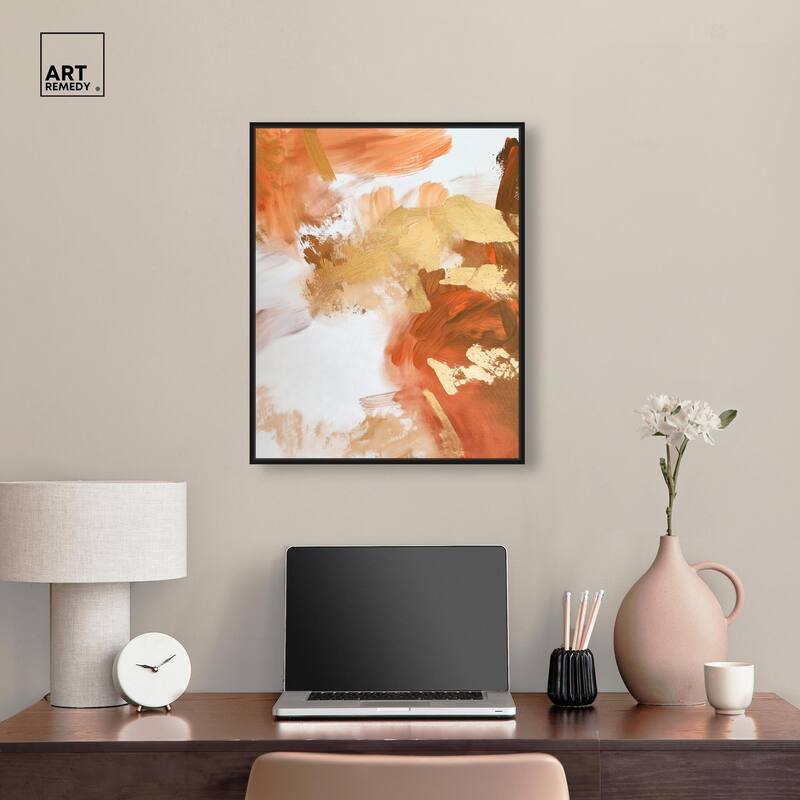 Golden Bronze Ripple II Canvas by Art Remedy