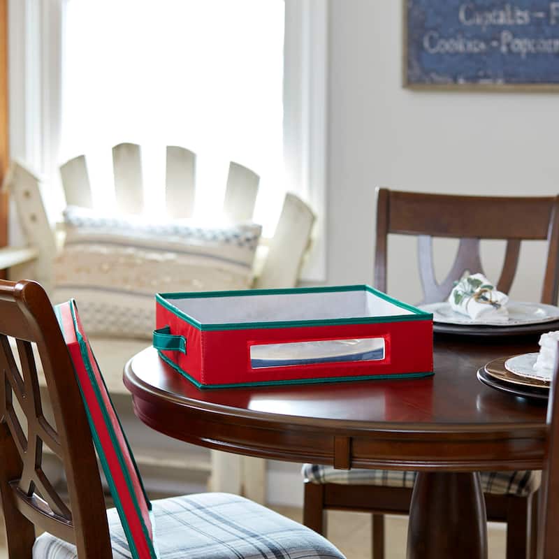 Household Essentials Holiday Charger Plate Storage Box - 14.5'' x 14.5'' x 4''