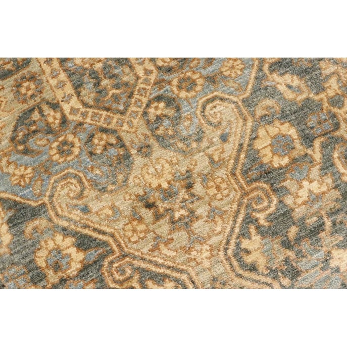 Shabby Chic Ziegler Brenden Gray Blue Hand-Knotted Wool Rug - 5'10'' x 9'1''