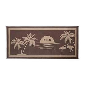 Shop Stylish Camping To8187 Brown Beige 8 X18 Tropical Oasis Mat Overstock 15757421