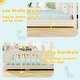 preview thumbnail 8 of 7, White Twins House Double Floor Bed with Safety Guardrails and 14 Plywood Slats - 82" x 81" x 70" (L x W x H)
