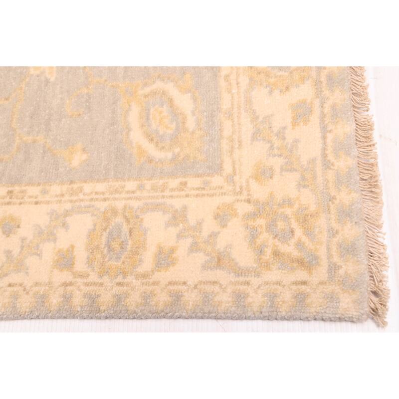ECARPETGALLERY Hand-knotted Finest Oushak Grey Wool Rug - 3'2 x 4'10