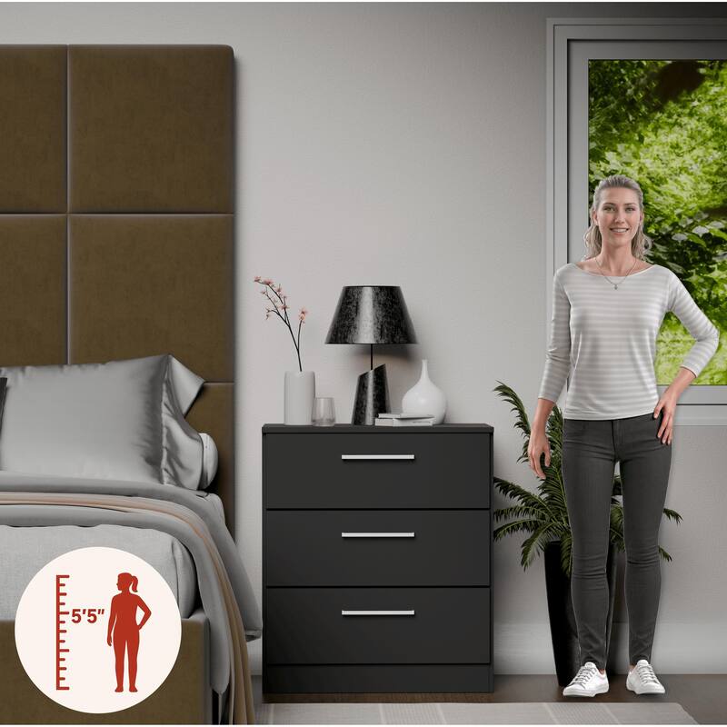 Kappesberg Alaska 3-Drawer Vertical Dresser Set (Set of 2) – Modern Storage Solution
