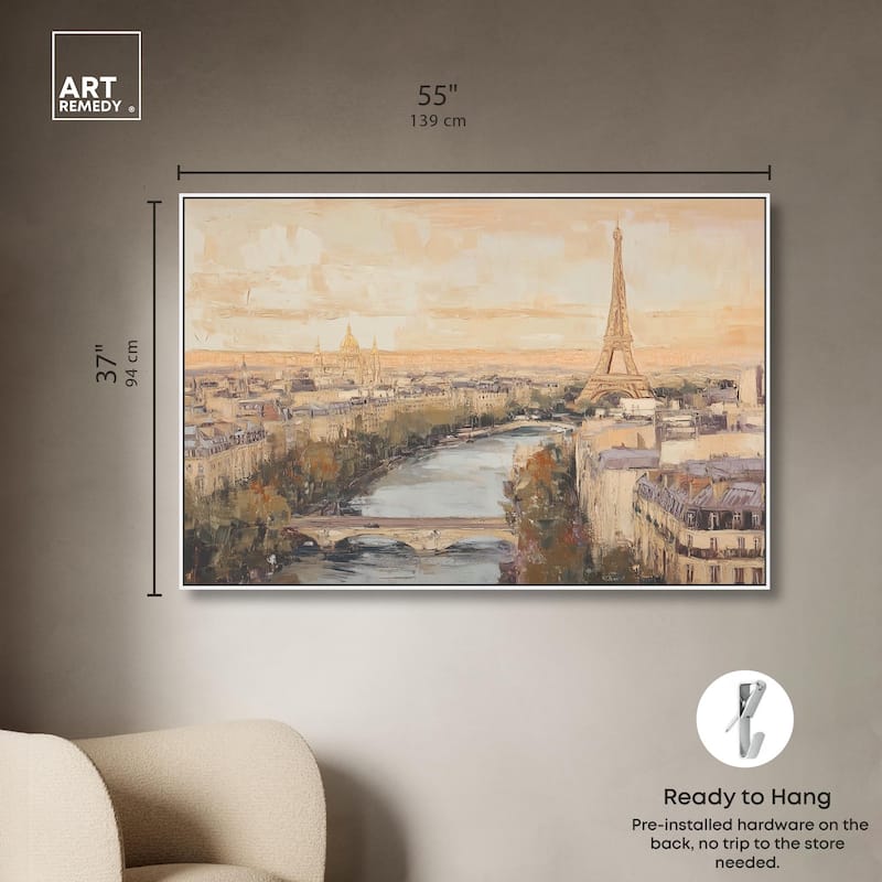 Sunrise Paris Canvas by Art Remedy
