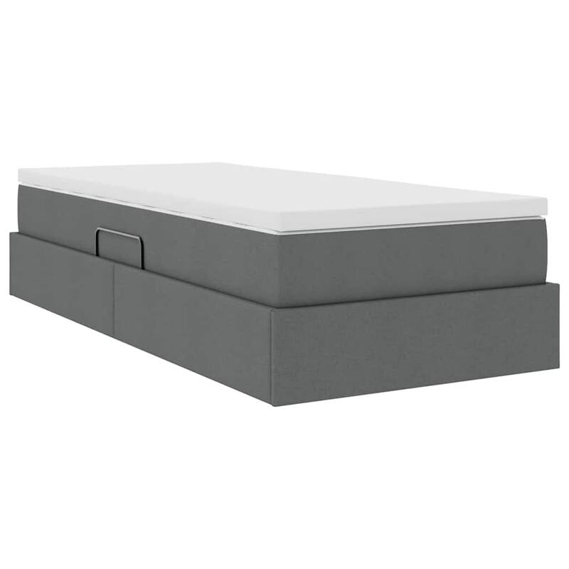 vidaXL Storage Bed with Mattress in Polyester