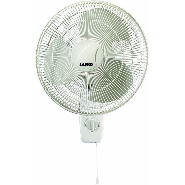Lasko 3016 Wall Mount Oscillating Fan, 16", 3 Speed