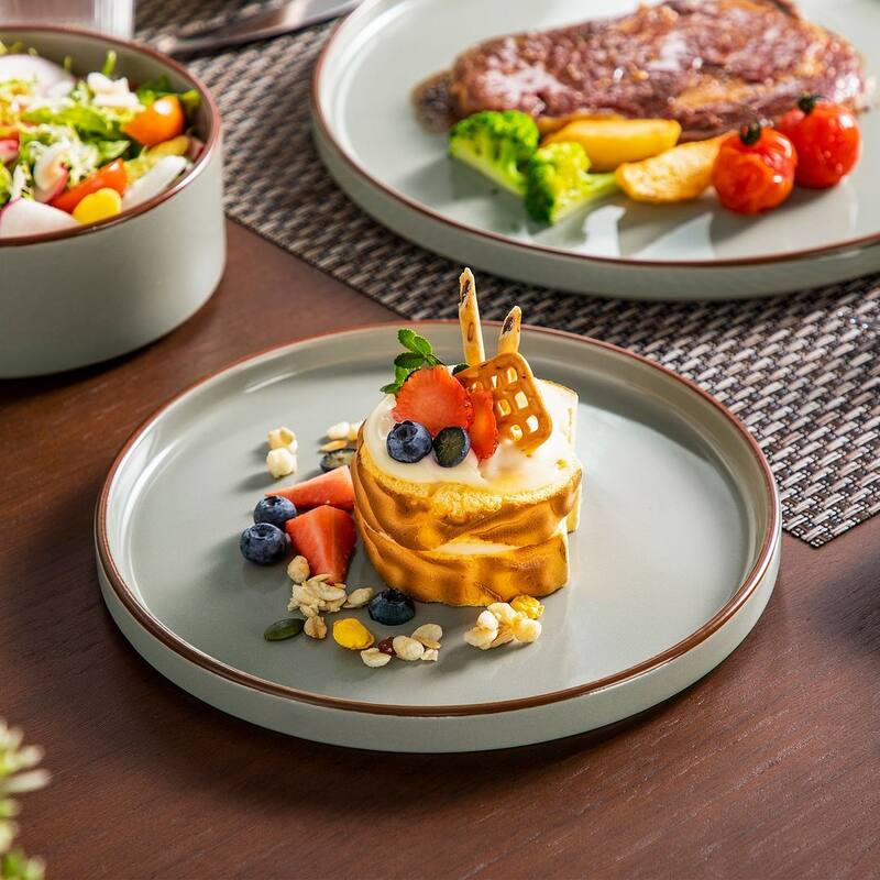 vancasso VENUS Stoneware 12-Piece Glossy Colored Glaze Dinnerware Set