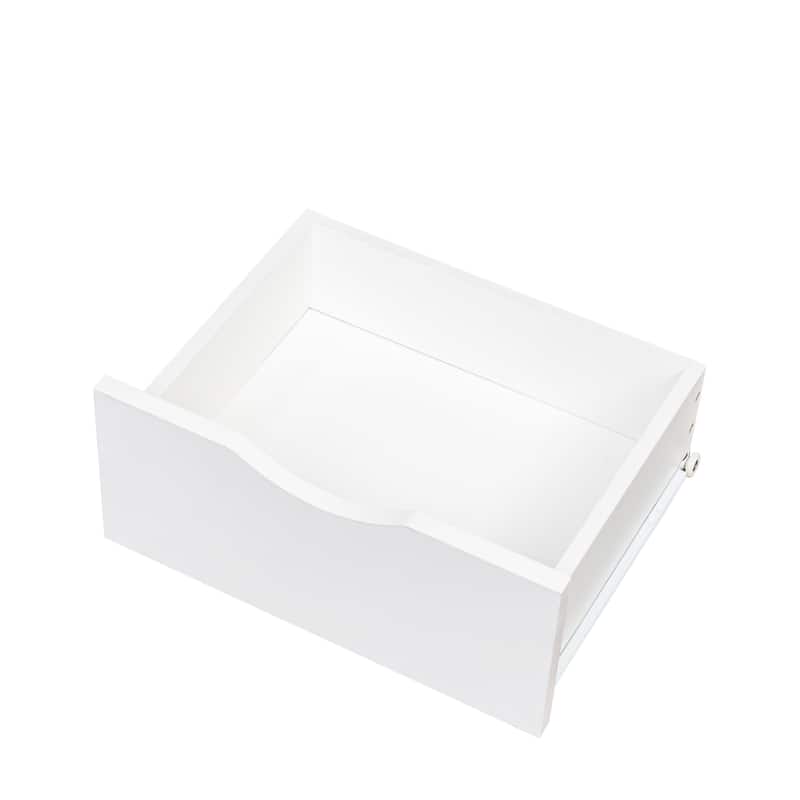 GDFStudio - Rainie Modern 58.11" Tall Nightstand with Bookshelf and 2 Storage Drawers for Bedroom