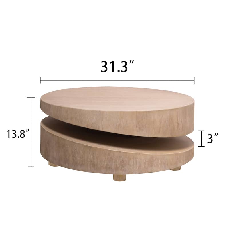 Modern Round Wood Coffee Table