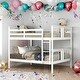 preview thumbnail 2 of 11, Full over Full Bunk Bed with Ladder for Bedroom, Guest Room Furniture