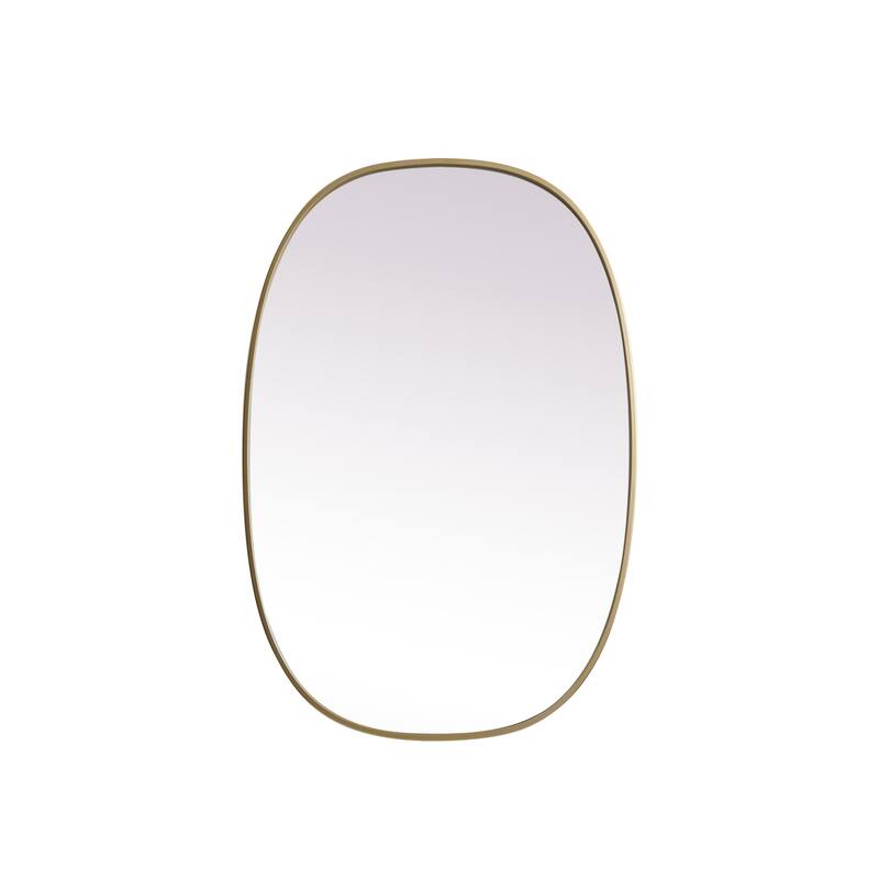 Elegant Lighting MR2B2740 Brynn 27" W x 40" H Modern Oval Bathroom - Brass