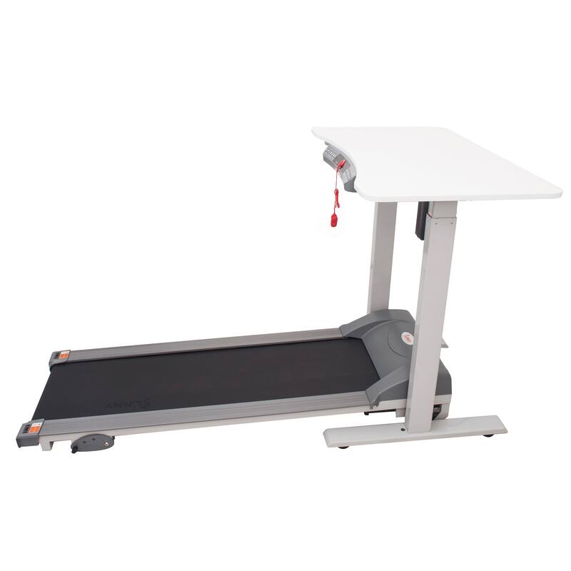 Sunny Health & Fitness Treadmill with Detachable Automated Desk - 65.9L x 39.4W x 53.3H